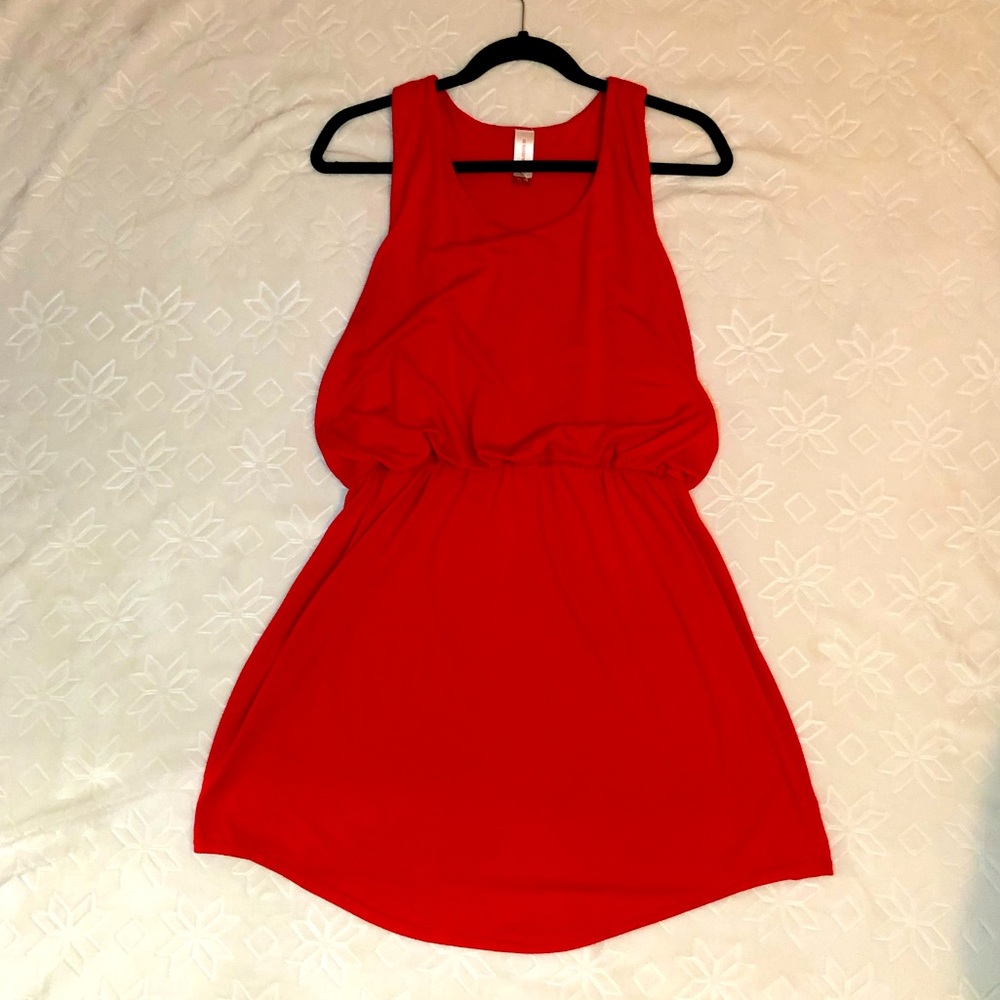 Short red dress